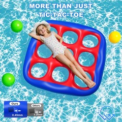 Pool Games Set- Tic-Tac-Toe Inflatable Pool Toys with 10 Balls Fun Summer Swi…