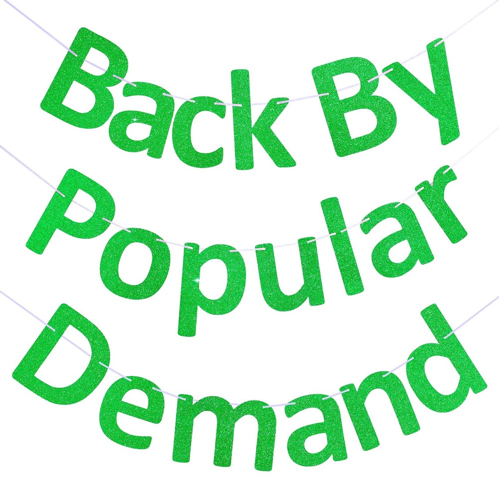 Pre-Strung Glitter Back By Popular Demand Banner Welcome Back Banner Garland …