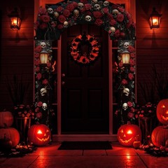 3 Pcs Halloween Cemetery Archway Halloween Cemetery Banners Gothic Outdoor Ba…