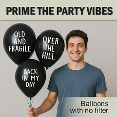Funny Abusive Balloons | Fun Decoration for Adult Birthday Party (8 Pack Rated E