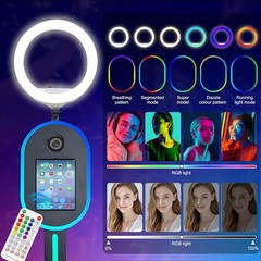 Photo Booth Machine for iPad 10.2″ – 13″ and Camera App Control RGB Fill Light