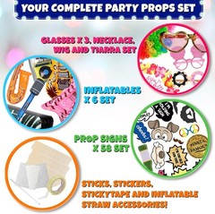 Easy Setup Photo Booth Props – Sticky Tape, Sticks, Stickers