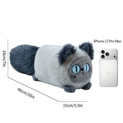 Cute Siamese Cat Plush Pillow Soft Fluffy Stuffed Kitty Cushion Home Decor