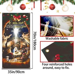 Christmas Door Cover 71 inches by 35 inches, Nativity Cover-1