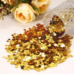 Gold Glitter Stars, 6mm Confetti, Wedding Festival Decor