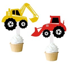 Birthday Party Decoration, Construction Themed Banner Truck Balloons Set