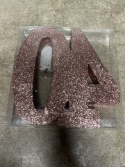 40th Birthday/Anniversary Decoration. Rose Gold Glitter.