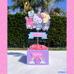 Hello Kitty centerpieces, HK and friends, Hello kitty birthday party supplies