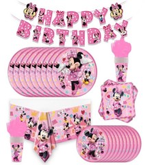 82 pcs, Minnie Mouse birthday party supplies, birthday decorations 10 guests.
