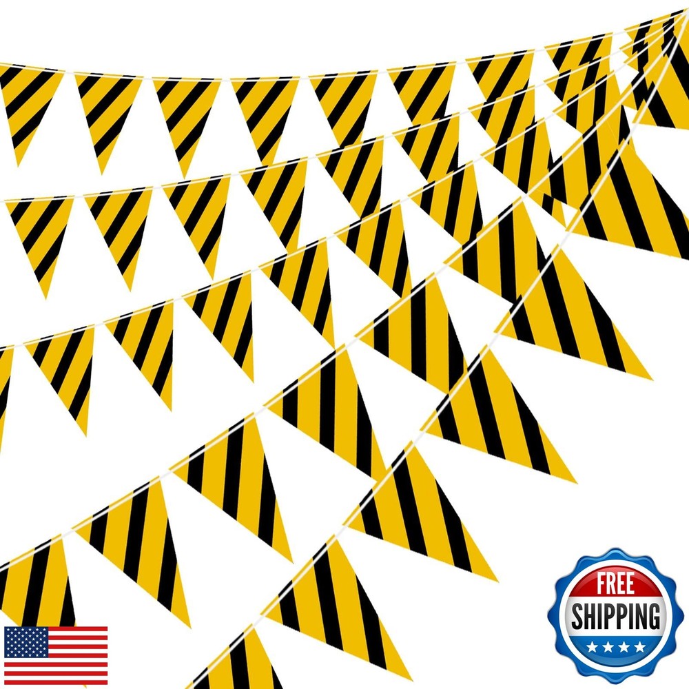 Luxiocio Construction Birthday Party Supplies, 5 Packs Construction Pennant B