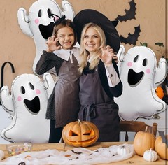 Ghost Foil Balloons for Halloween Party Decorations – 3pcs Balloon Set