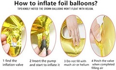 Stunning Gold Crown Balloons – 14PCS Set for Birthday, Wedding, and Celebrations