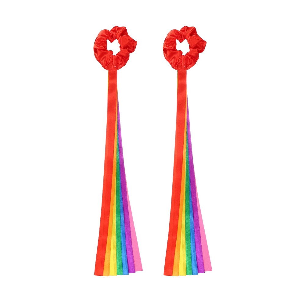 Rainbow Dance Ribbons, Wrist Streamers 20″ & 2 Pcs & Rainbow