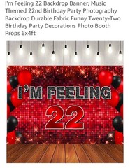 NEW! Im feeling 22 Taylor Swift Backdrop 6ft X 4ft