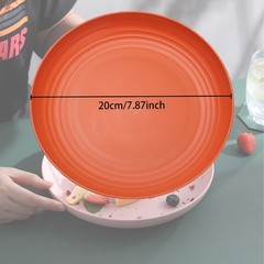 GZTFPQ Wheat Straw Plates, Unbreakable Dinner small size, multicoloured
