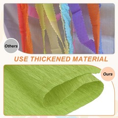 2Pcs Crepe Paper, 7.9ft Long 20 Inch Wide Pale Green Crepe Paper Roll