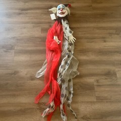 Halloween Scary Clown Hanging Decor Poseable Arms Halloween Props Door Wall #B
