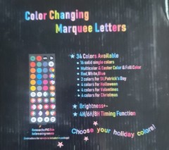 3d LED Multicoloured Letter B, T or W/M. £3 Per Letter.