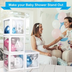 Baby Boxes with 12 Letters for Baby Shower Baby Shower Decorations for Boy or G