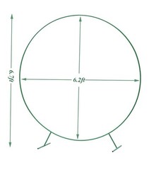 Large Size 6,2ft Green Metal Round Balloon Archkit Decoration, for Wedding Party