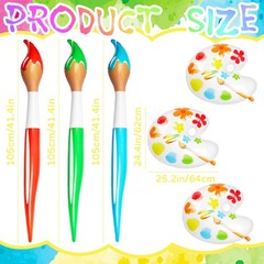 6 Pcs Inflatable Large Paint Brush Balloons Set with Color Palette Balloon 41…