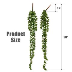 dallisten 6 Pcs Artificial 28 inches (L) x 5 (W) x 5 (H), Green