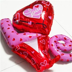 Ligatures Love Letter Foil Balloons, Valentines Anniversary Engagement Birthday