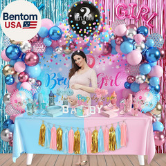 109Pcs Gender Reveal Decorations Boy or Girl Gender Reveal Party Supplies Includ