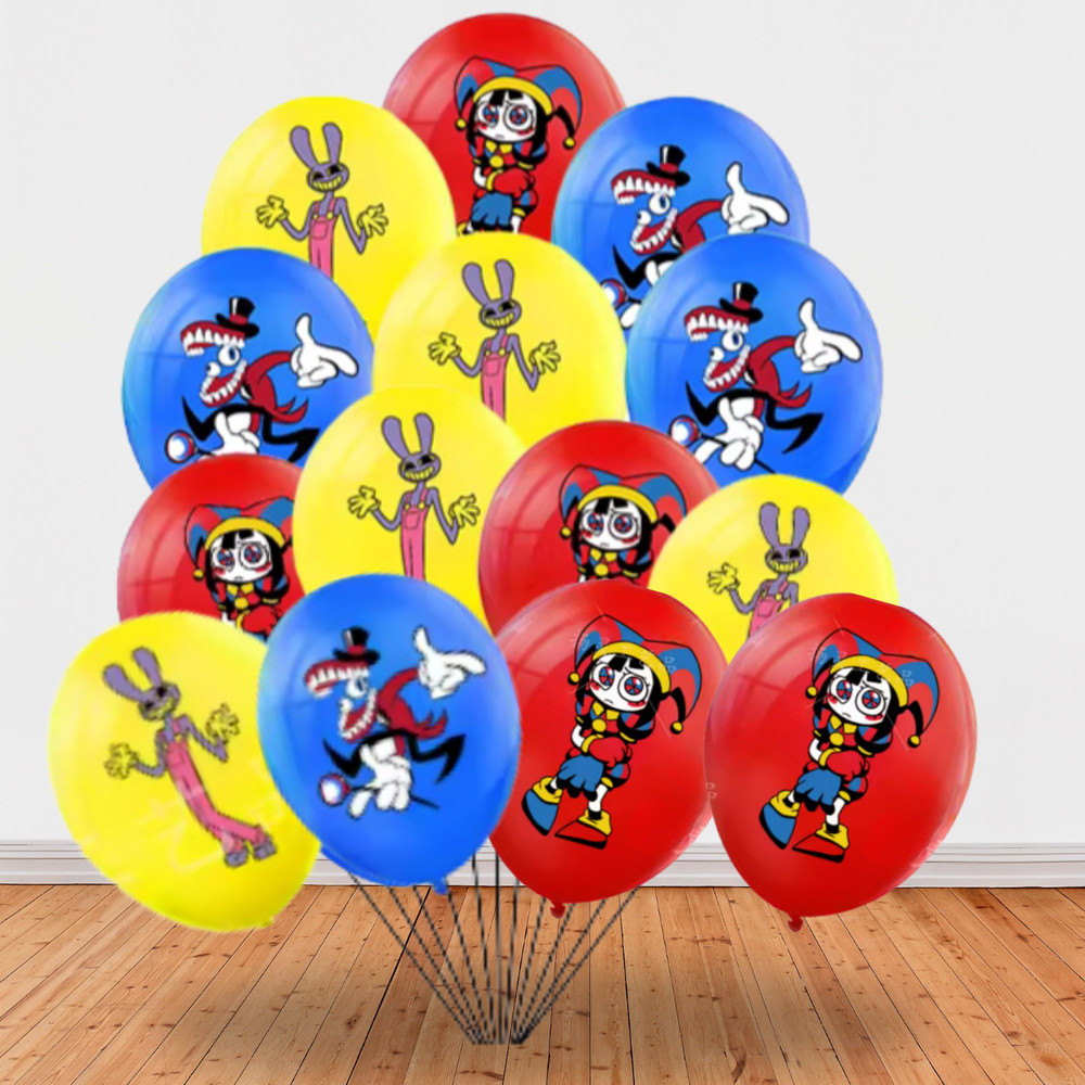 Amazing digital circus BALLOON Party Supplies birthday decoration cupcake topper