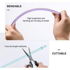 24 PCS, Reusable Straws with 4 Brushes, 10.5″ Long Tritan Hard Plastic Straws…