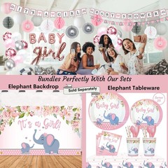 697 Piece Pink Elephant Baby Shower Decorations for Girl Kit – It’s a Girl Pr…