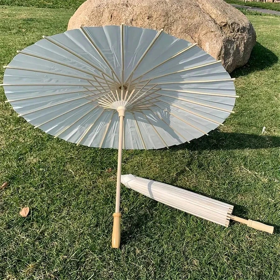 1pc White Oiled Paper Umbrellas Chinese Japanese 23.6 Wide Decoration 1pc