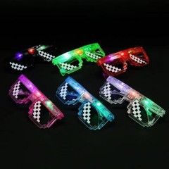 Light Up Pixel Glasses LED Party Sunglasses for Kids Assorted Color with On-Off