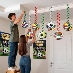 Soccer Party Decorations 12 Pcs Streamers Flags World Cup 2026 Theme