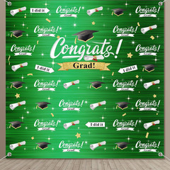 70.9×70.9″ Class of 2026 Graduation Backdrop Congrats Grad Party Decoration
