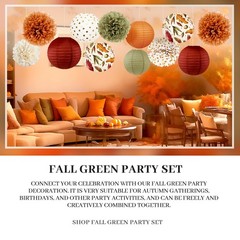 NICROLANDEE Fall Wedding Decorations, 12 PCS Orange Maple Leaf Paper Lanterns…