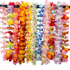 200 PCS Hawaiian Leis Neck Vibrant Colors Assortment for Luan Party Tropical …