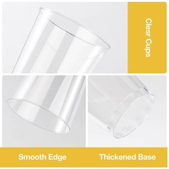 Goodluck 200PCS 12oz Clear Plastic Cups for Party, Disposable Clear Plastic C…