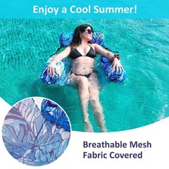 Inflatable Pool Float Chair – 2 Pack Pool Floats Adult Heavy Duty, Water Floa…