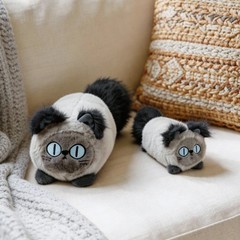 Cute Siamese Cat Plush Pillow Soft Fluffy Stuffed Kitty Cushion Home Decor