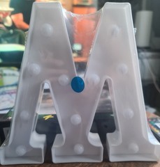 3d LED Multicoloured Letter B, T or W/M. £3 Per Letter.
