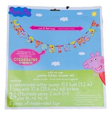 Peppa Pig Theme Birthday Party Decorations Banner Streamers Table Centerpieces