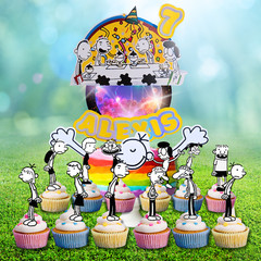 Diary wimpy kid Party Supplies happy birthday centerpiece decoration balloons