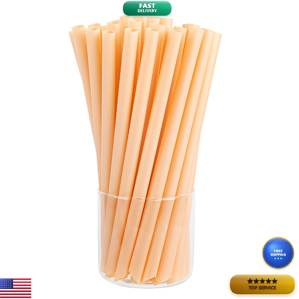 Restaurantware Straws 1000 Count 9 Inch Jumbo Plastic Boba Smoothie Straws Wide