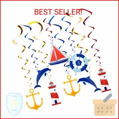 WILLBOND 20 Pieces Nautical Hanging Swirl Cruise Ship Anchor Nautical Sailor The