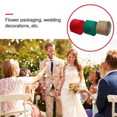 9 Pcs Party Decorations Crepe Paper Roll Streamers Red Green Gold Paper