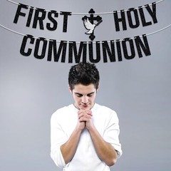 First Holy Communion Banner Baby Shower / 1st Religious/Birthday Baptism Bunt…