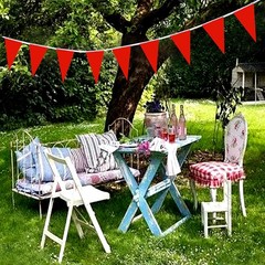 Red Pennant Banner Flags 100ft Triangle Bunting Party Carnival Decor 60 PCS
