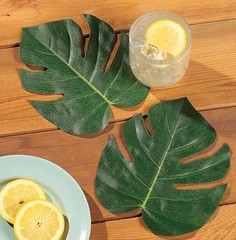BULK 72-PC Medium 6″X8″ Tropical Monstera Leaves Polyester Luau Beach Decor #4-P