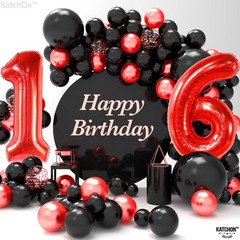 , Red 16 Number Balloons – Huge, 40 Inch | 16th Birthday Balloons Red for 16t…